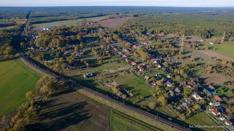 Budachów z lotu ptaka od południa